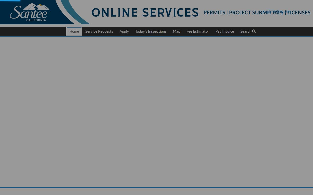 Santee residents directory permitting and licensing portal