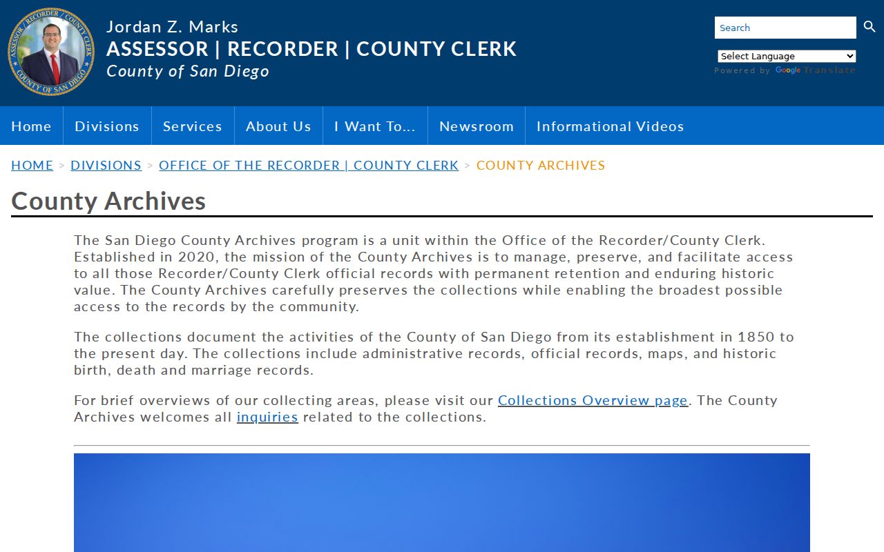 Santee previous residents County Archives