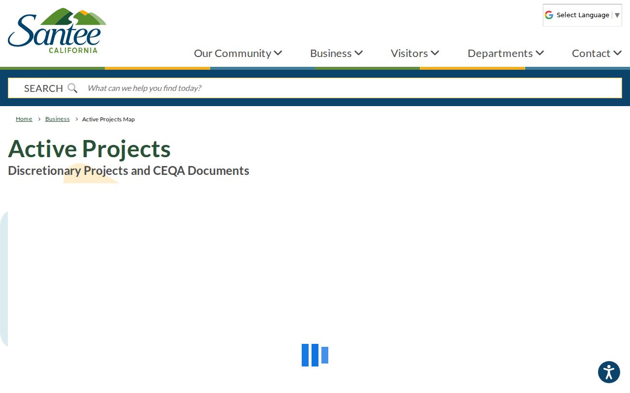 Santee street directory active projects map